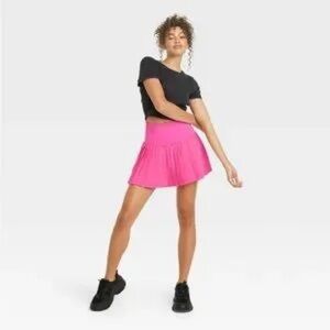 Kylan Pink Women's Pleated Tennis Skort